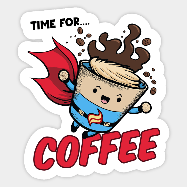 Time For Coffee Sticker by Oh My Pun